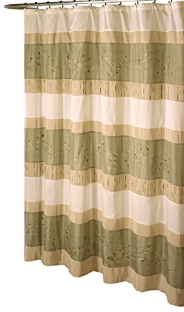 Ex-Cell Home Fashions Wasabi Fabric Shower Curtain, Sage