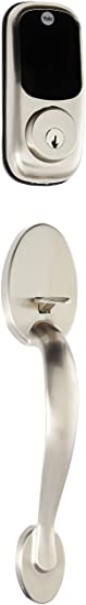 Yale Assure Lock Touchscreen with Jamestown Handleset in Satin Nickel