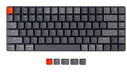 Keychron K3 Ultra-Slim 75% Layout RGB Backlit Wireless Bluetooth/Wired USB Mechanical Keyboard, Hot Swappable Low-Profile Keychron Optical Blue Switch 84 Keys Gaming Keyboard for Mac Windows-Version 2