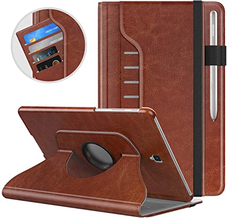 MoKo Case for Samsung Galaxy Tab S4 10.5, [5 Angle Viewing] 360 Degree Rotating Stand Ultra Slim PU Leather Cover with Auto Wake/Sleep for Galaxy Tab S4 10.5 (SM-T830/T835/T837) 2018 Tablet - Brown