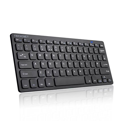 TeckNet 2.4G Wireless Keyboard For Windows 10 / 8 / 7 / Vista / XP and Android Smart TV, Extra Long Battery Life, UK keyboard Layout and Whisper-Quiet Keyboard Design