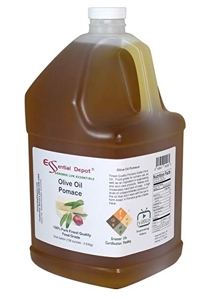 Olive Oil - Pomace Grade - Food Grade - 1 Gallon - 128 oz - safety sealed HDPE container with resealable cap
