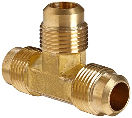 Anderson Metals Brass Tube Fitting, Flare Tee, 1/2" x 1/2" x 1/2" Flare,54044-08