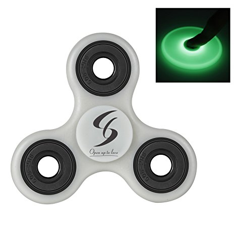 Fidget Spinner Toy Stress Reducer With Premium Bearing Tri-Spinner Fidget - Perfect For ADD, ADHD, Anxiety, and Autism Adult Children(Glow In The Dark )