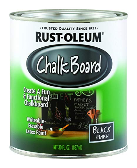 Rustoleum 206540 1 Quart Black Chalk Board Paint