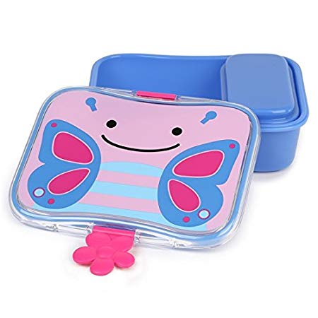 Skip Hop Baby Zoo Little Kid and Toddler Mealtime Lunch Kit Feeding Set, Multi, Blossom Butterfly