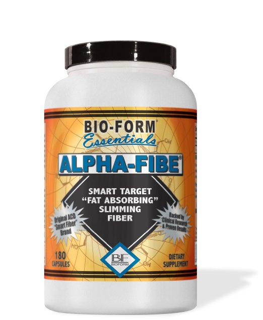 Alpha-Fibe Fat Absorbing Smart Target Slimming Fiber 180 Fast-Acting Capsules The Original and Only 100 Pure Alpha-Cyclodextrin ACD Weight Loss Fiber by Bio-Form Essentials