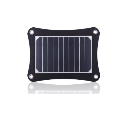 SUNKINGDOM™ 5W USB Port Solar Charger with High Efficiency Portable Solar Panel PowermaxIQ Technology for iPhone, iPad, iPod, Samsung, Camera, and More (Black)