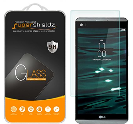 [2-Pack] LG V20 Tempered Glass Screen Protector, Supershieldz Anti-Scratch, Anti-Fingerprint, Bubble Free, Lifetime Replacement Warranty