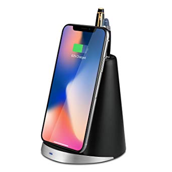 TNP Wireless Charger Qi Wireless Charging Pad Stand for iPhone X iPhone 8 / 8 Plus Samsung Galaxy S8 S7 Edge Note 8 LG G6 & Other Qi Enabled Devices - 2 Coils Fast Charge Smartphone Dock Cradle Holder