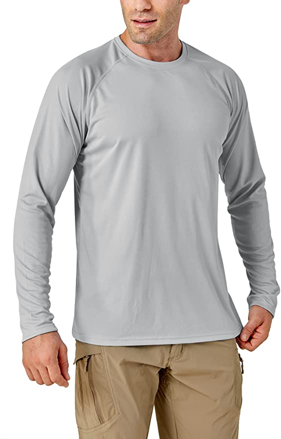 TACVASEN Men's Shirts-UPF 50  UV Sun Protection Long Sleeve Shirts Quick-Dry Outdoor T-Shirt