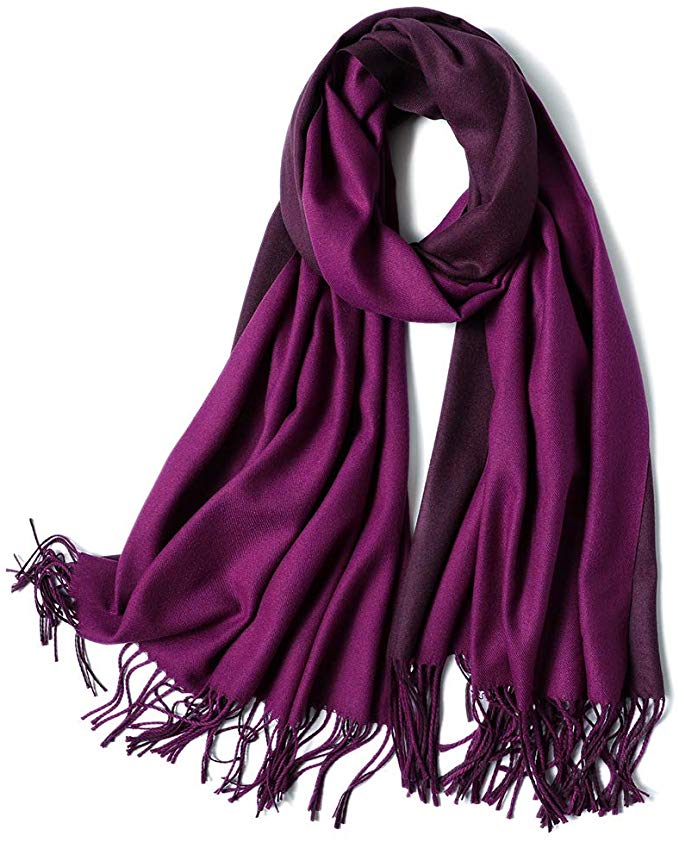 SOJOS Two-tone Scarf Cashmere Wool Wraps Shawls Women Large Soft Scarves SC302