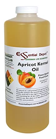 Apricot Kernel Oil - 1 Quart - 32 oz - Food Grade - safety sealed HDPE container with resealable cap