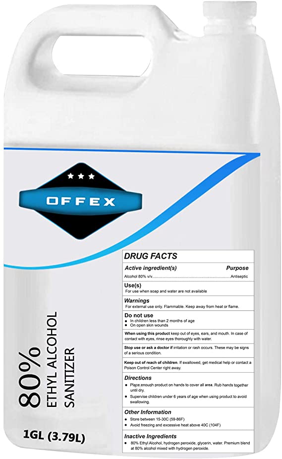 Offex 1 Gallon Bulk Liquid Refill Hand Sanitizer