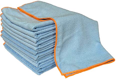 Silver Killer Blue Antibacterial Microfiber Cloth 16 x 16 Towel (Pack of 12)