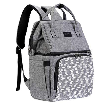 AmHoo Insulated Lunch Box Cooler Backpack Waterproof Leak-proof Lunch Bag Tote For Men Women,Hiking/Beach/Picnic/Trip with Strongest YKK Zipper,Grey