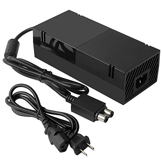 Xbox One Power Supply, [Advanced Quietest Version] AC Adapter Charger with Cable AC 100-240V Xbox One Replacement Power Brick for Xbox One Console-Black
