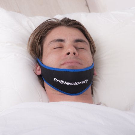 Anti-Snore Jaw Supporter by Protectorery Adjustable Velcro Chin Strap (Large) A Better Natural Breathing Solution to Loud or Severe Snoring Issues. Get Quality, Quiet, Comfortable Sleep!