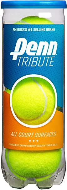 Penn Tribute Tennis Balls - All Courts Felt Pressurized Tennis Ball