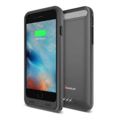 iPhone 6 / 6S Battery Case, Trianium Atomic Pro iPhone Portable Charger iPhone 6 / iPhone 6S (4.7 inch) Charging Case - 3200mAh Extended Battery Pack Juice Bank Cover[MFI Apple Certified] - [Black]