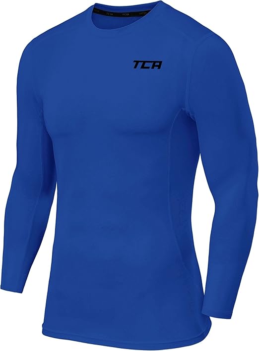 TCA Men and Boys' Long Sleeve Compression Shirt Men, Athletic Workout Men Sports Undershirt Base Layer Top