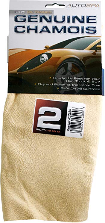 Carrand 40200AS AutoSpa Genuine Full Skin Chamois, 2 sqft