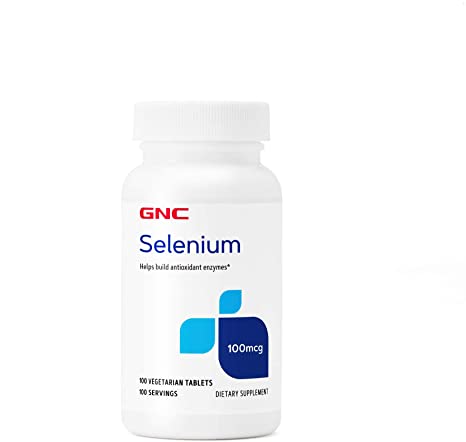 GNC Selenium 100mcg, 100 Tablets, Helps Build Antioxidant Enzymes