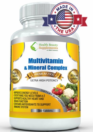 -ULTRA DAILY MULTIVITAMIN & MINERAL WITH IRON- Most Complete Multi Vitamin Complex Ever Produced. Also Contains Iron, B Complex, Calmag And Much More