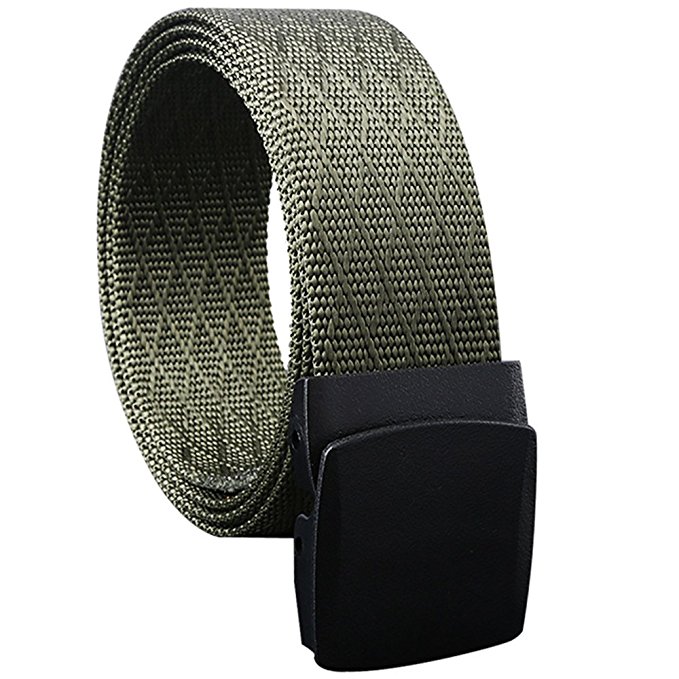 WYuZe Nylon Military Casual Outdoor Tactical Webbing Plastic Buckle Belt for Men