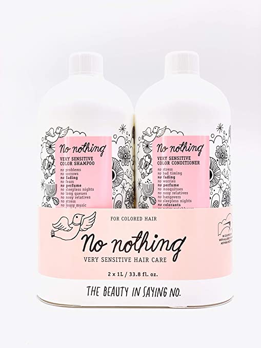 No Nothing Very Sensitive Fragrance Free Color Shampoo and Conditioner Liter Duo (33.8 fl.oz)