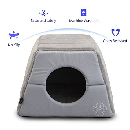Kingfa Cave Shape Unique 2-in-1 Cat Bed/Cat Condo & Cat House Pet Bed/Fade resistance- Improved Sleep