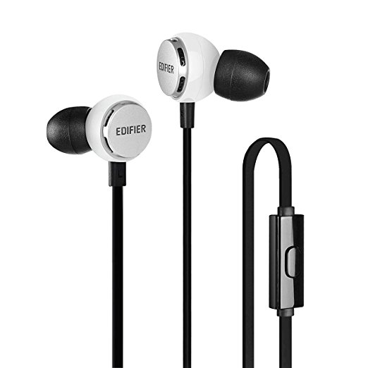 Edifier P293 In-ear Headset - Earbud Headphones IEM In Ear Monitor Headphone Cellphone Earphones with Mic and Remote (White)