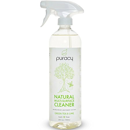 Puracy Natural All Purpose Cleaner, THE BEST Household Multi Surface Spray, Streak Free, Green Tea and Lime, 739 mL
