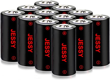 JESSY 12 Pack CR123A Lithium Batteries, 3.7V 750mAh Rechargeable Batteries for Arlo Wireless Cameras VMC3030 VMK3200 VMS3330 3430 3530 and Flashlight Polaroid Microphone