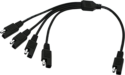 SinLoon SAE 5 Way Extension Cable Y Splitter 1 to 4 SAE Extension Cable for Motorcycle Automotive(1 to 4)