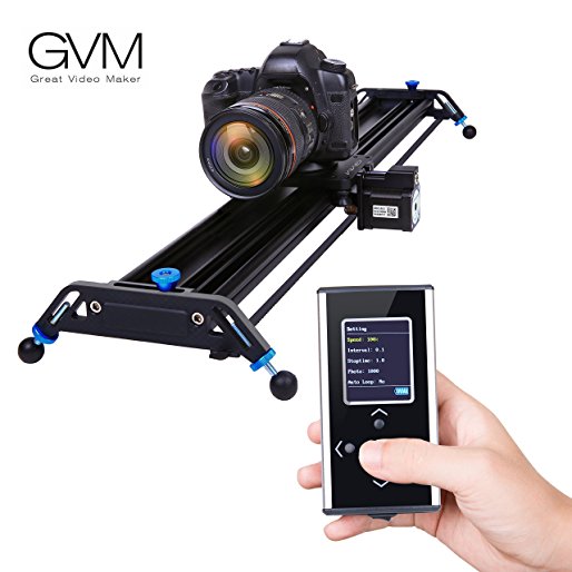 Motorized Camera Slider Dolly Track GVM 48 inch Automatic Cycle Time Lapse Tracking 120 Degree wide-angle Shooting of the Most Smooth Video Slider Track (Aluminum Alloy)