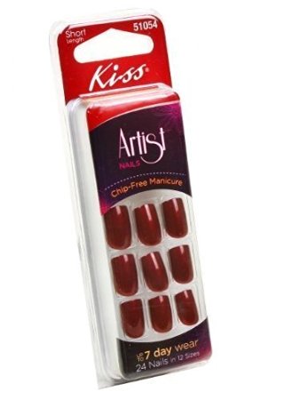 (2 Pack) Kiss Artist Nails Chip-Free Manicure 7 Day Wear Short Length 51054