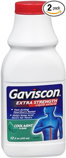 Gaviscon Liquid Extra Strength Cool Mint Flavor, 12 Ounce