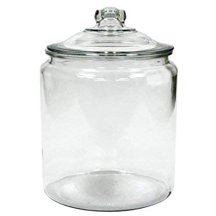 Anchor Hocking 2 Gallon Glass Heritage Jar   Edge Round Labels