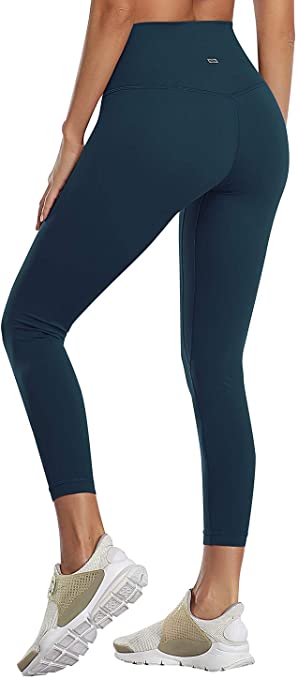 AXESEA High Waist Leggings for Wowen, Yoga Pants with Pocket Tummy Control 7/8 Length Workout Leggings