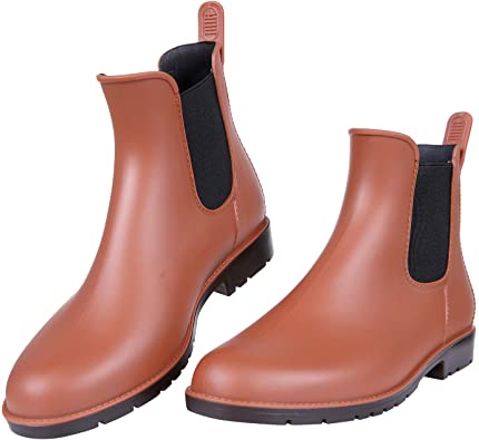 Asgard Women's Ankle Rain Boots Waterproof Chelsea Boots