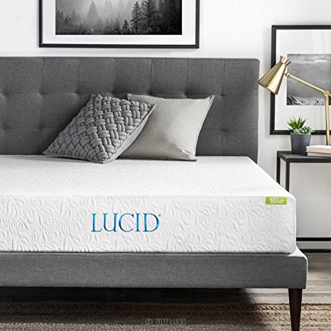 Lucid 10 Inch Latex Foam Mattress, Ventilated Latex and CertiPUR-US Certified Foam, 25-Year Warranty, Full