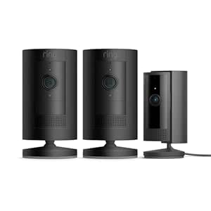 Ring lot de 2 Caméras extérieures sans fil (Stick Up Cam)   Caméra intérieure (Indoor Cam 2e gén.) | Caméra surveillance wifi avec vidéo HD, audio bidirectionnel | Essai Ring Protect gratuit 30 j.