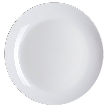 Lifver 4-Piece Porcelain 10-1/2" Dinner Plate Set,White