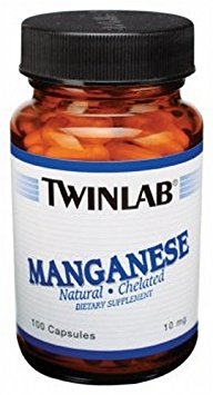 Twinlab 10 mg Manganese Capsules, 100 Count