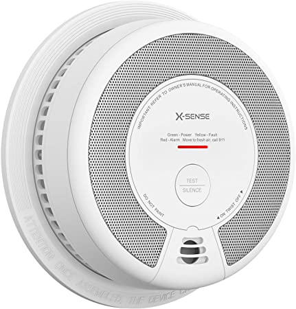X-Sense Smoke Detector Alarm, 10-Year Battery-Operated Smoke and Fire Alarm with Photoelectric Sensor and Silence Button, Compliant with UL 217 Standard, SD06