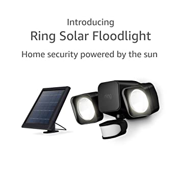 Introducing Ring Solar Floodlight – Outdoor Motion-Sensor Security Light, Black (Ring Bridge required)