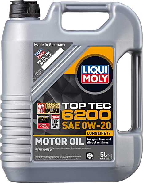 Liqui Moly 20238 TOP TEC 6200 0W20 Motor Oil, 5 l, 1 Pack