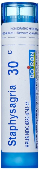 Boiron Homeopathic Medicine Staphysagria 30C Pellets 80 Count Tube