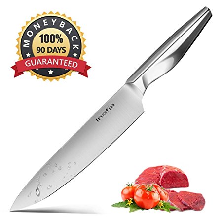 Chef Knife, Inofia Razor Sharp 8 Inch Chef's Knife, Stain & Wear Resistant, German High Carbon Stainless Steel, with Ergonomic Handle